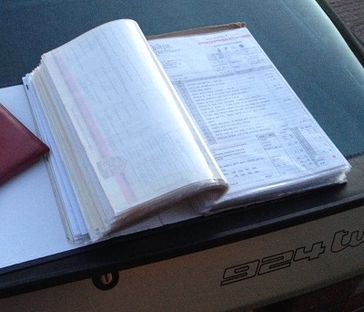 Porsche 924 Turbo service history file
