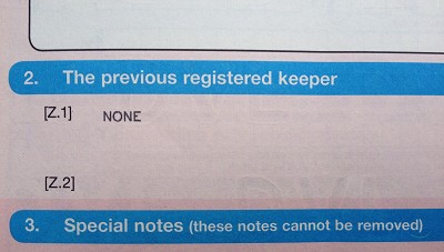 Porsche 924 Turbo V5 logbook 'No Former Keepers'